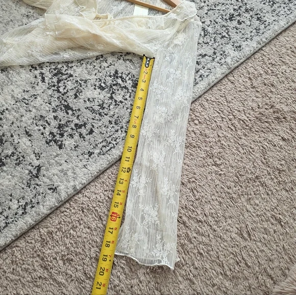 Lace Ruffle Tiefront Blouse Western Chic Romantic Fairy Core Thirty Thirty S NWT - Picture 8 of 8